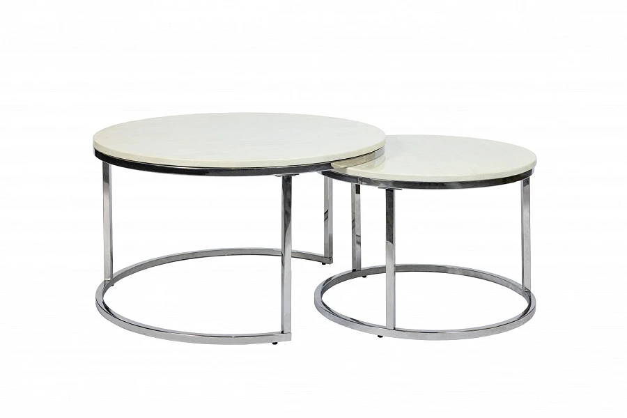 Комлпект 2 стола кофейнных Silvy Marble