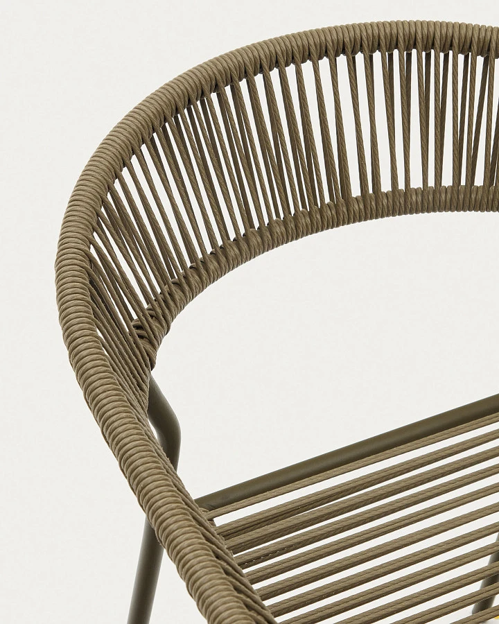 Futadera Садовый стул из зеленого шнура и зеленой стали - фото 10