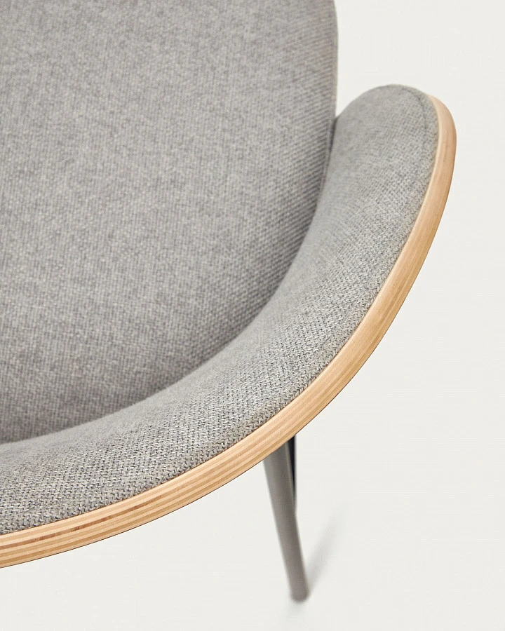 Eamy св.-сер.стул БАР/шпон.ясеня - фото 10