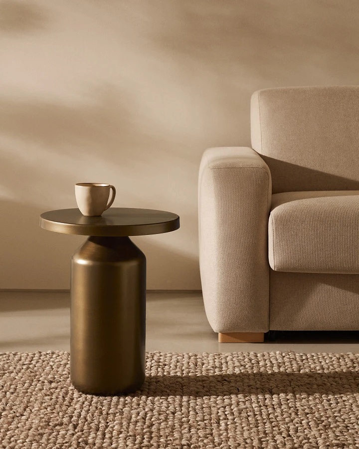 Liuva Металлический медный приставной столик Ø 40,5 см - фото 2