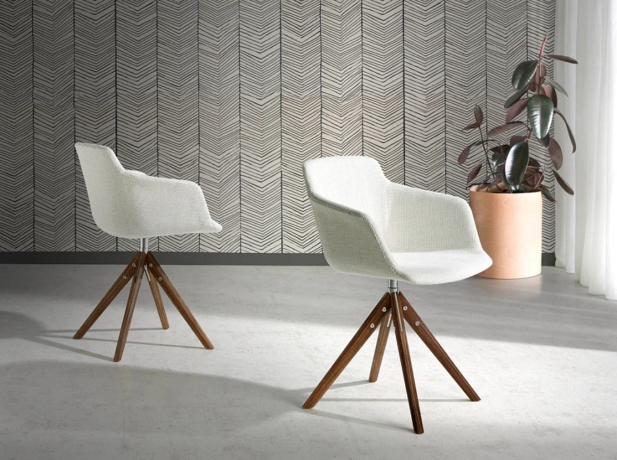 Поворотное офисное кресло DC S084A /4059 орех - фото 5