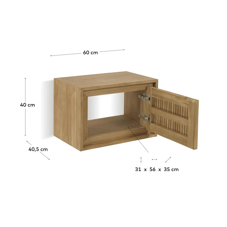 Тумба для ванной из массива тика Taciana 60 x 40 см - фото 8