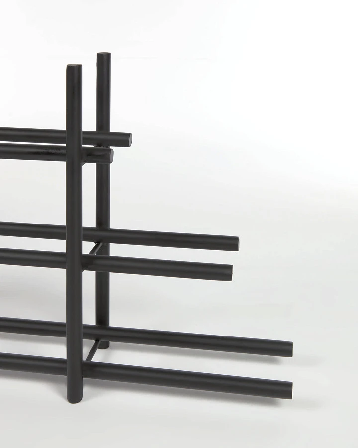 Shizu Винная полка из черного металла - фото 2
