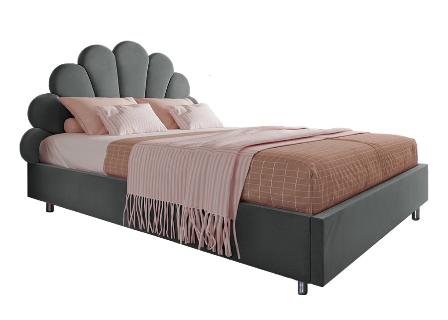 Кровать Ксю 180х200 графитового цвета