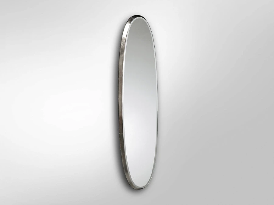 Зеркало Aries овальное 136x36 серебряное - фото 7