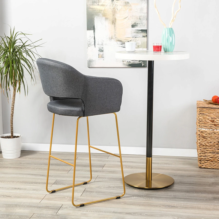 Кресло Бар. Oscar тёмно-серый/Линк золото - фото 7