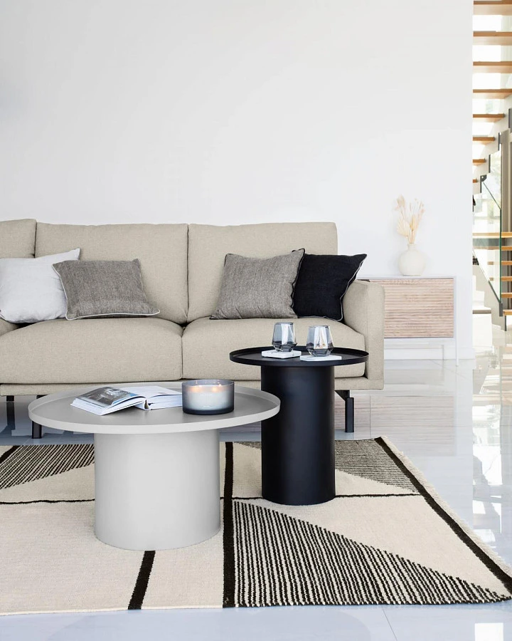 Круглый журнальный столик Fleksa серый 72см - фото 11