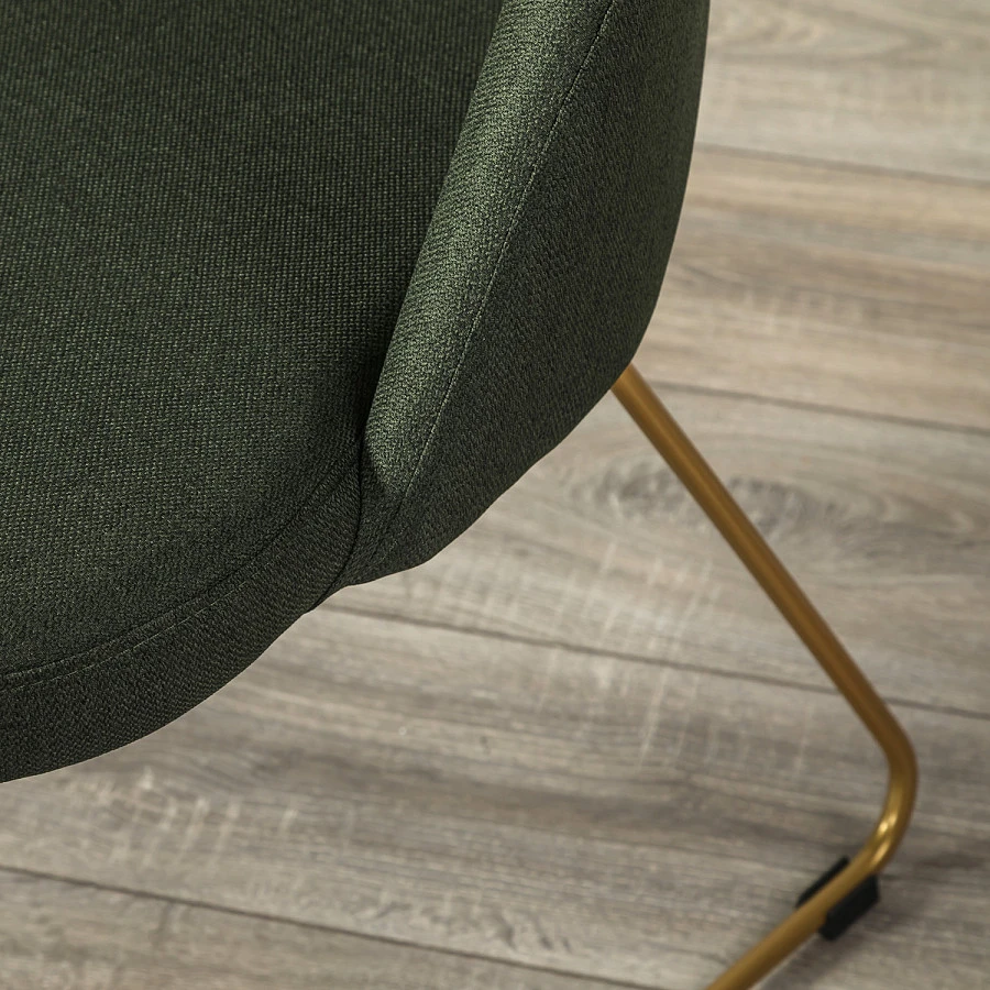 Кресло Lars тёмно-зеленый/Линк золото - фото 12