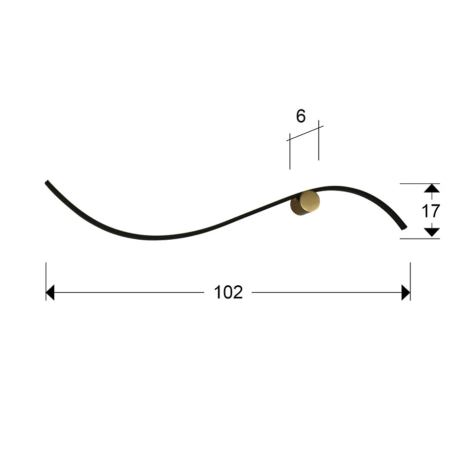 Siloe Настенный светильник черный/золотой - фото 2
