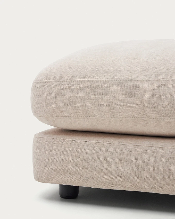 Пуф Gala бежевый 90 x 90 см - фото 4