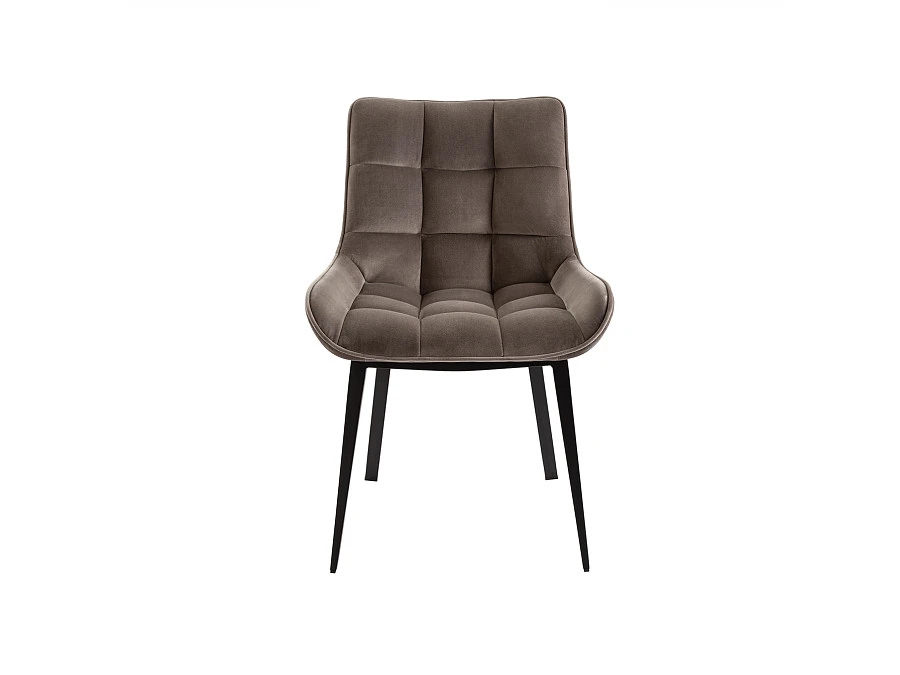 Стул из металла Devany с бархатной обивкой цвета камень - фото 3