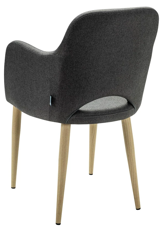 Кресло Ledger темно-серый/нат.дуб - фото 4