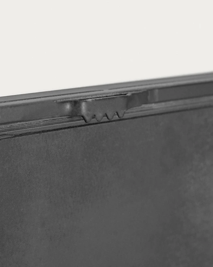 Зеркало настенное Ulrica черное металлическое 80 x 80 см - фото 6