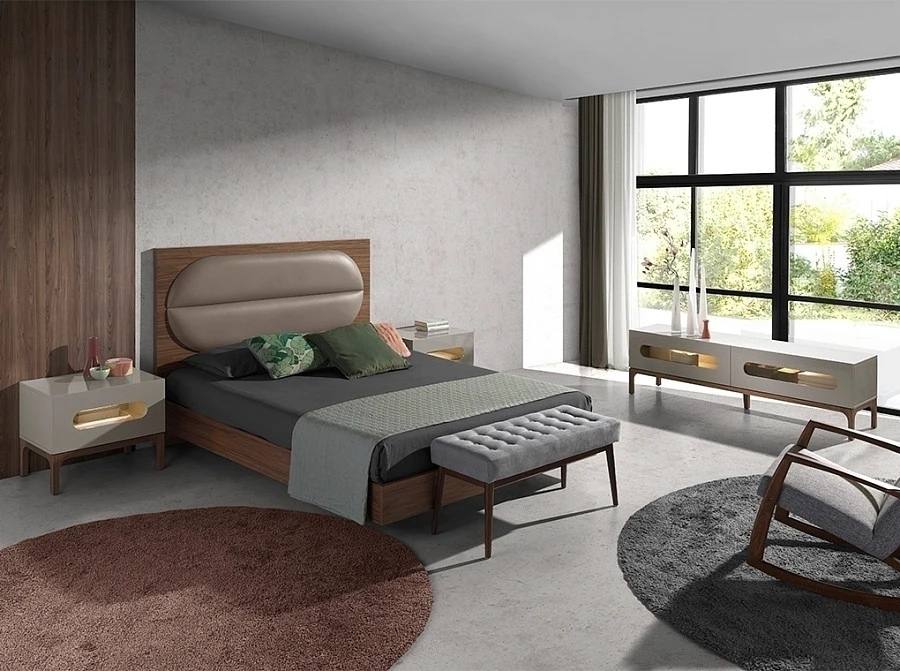 Банкетка 5107/WD1404 с обивкой из темно-серой ткани - фото 6