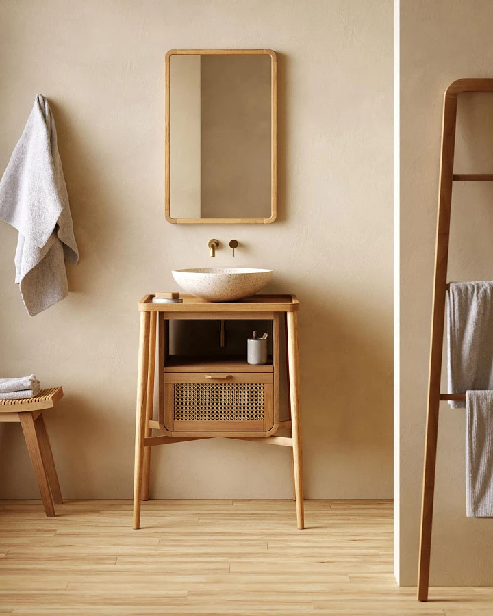 Зеркало Shamel из массива тика 45 x 70 см - фото 2