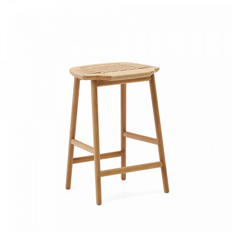 Табурет Enit беж.веревка/массив дуб натур.