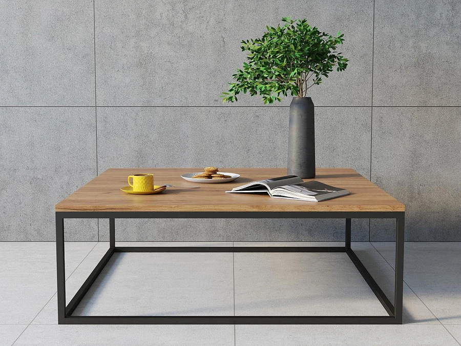 Стол журнальный Мальборк Квадро Дуб лофт - фото 4