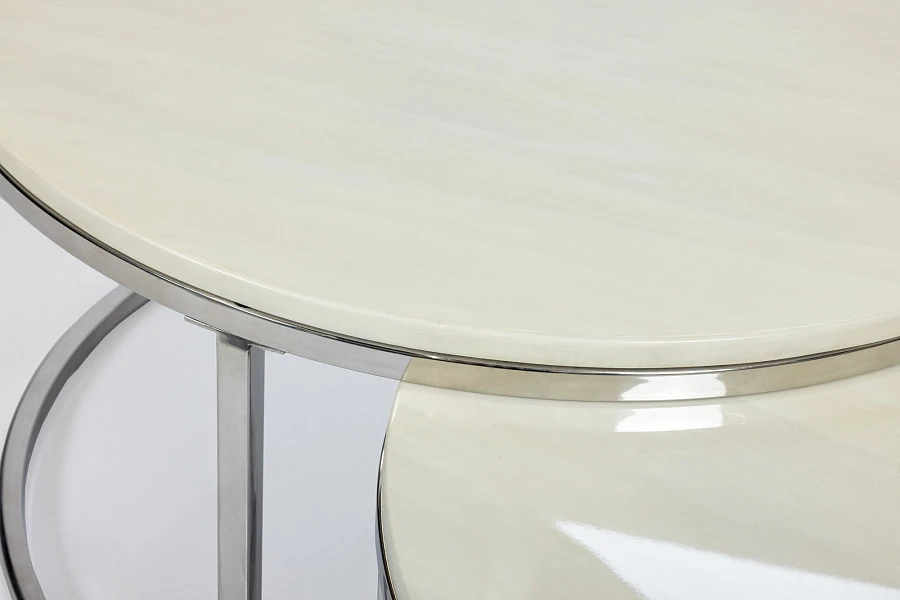 Комлпект 2 стола кофейнных Silvy Marble - фото 3