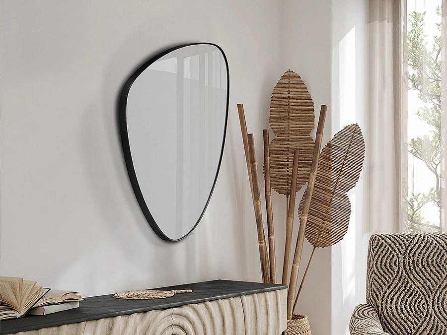 Треугольное зеркало Orio 84X55 черное - фото 2