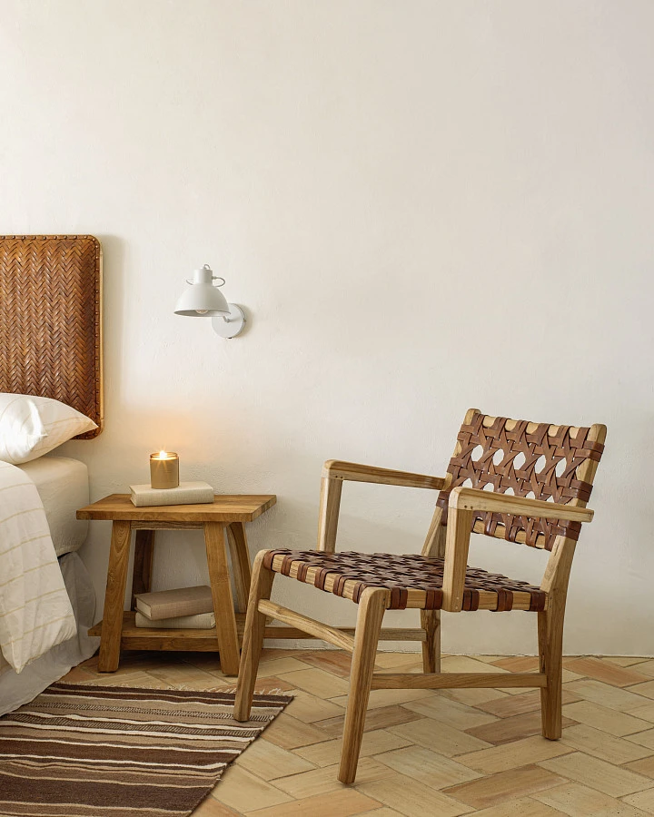 Подставка для ног Safara из переработанного тика 50 x 32 см - фото 3