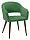 Кресло Oscar зеленый/т.орех