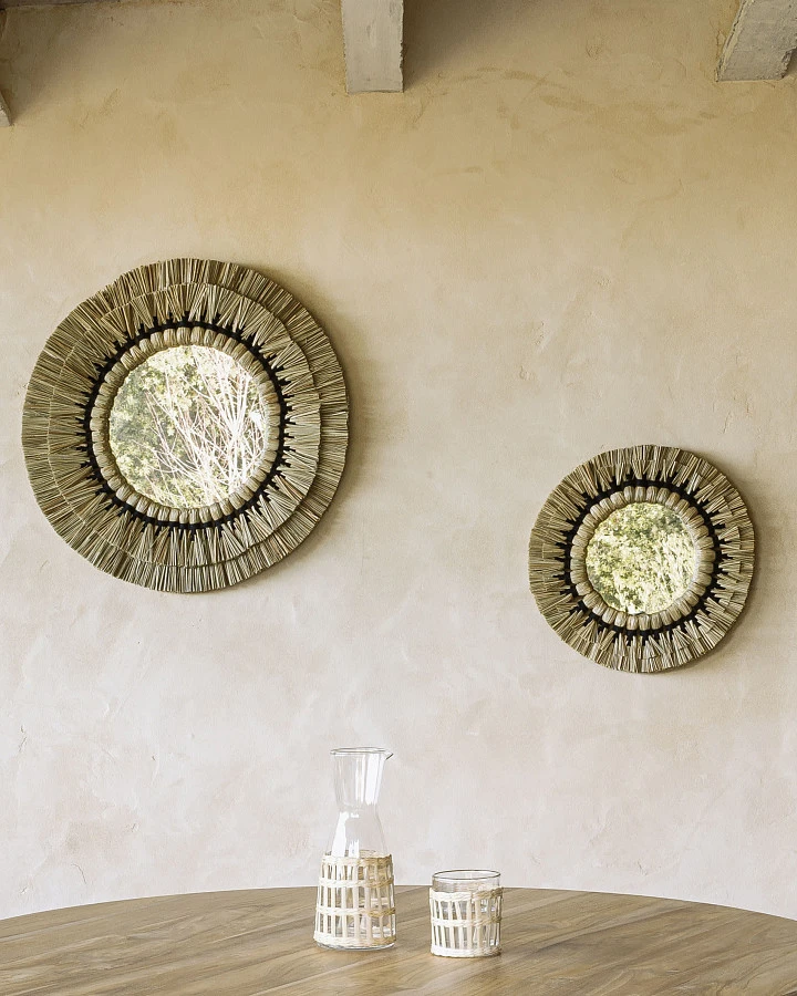 Круглое зеркало Akila из натуральных волокон 60 см - фото 3