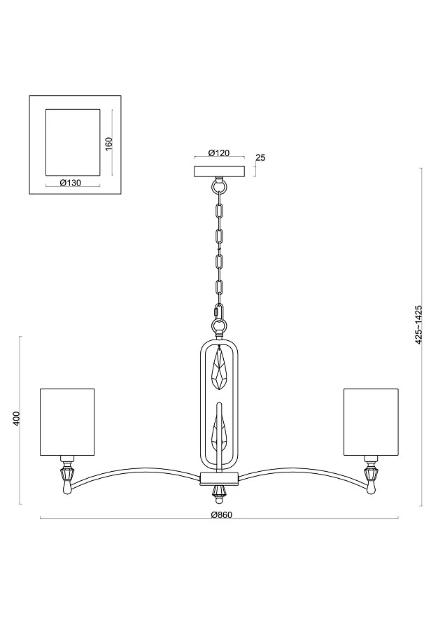 Подвесной светильник Freya FR1007PL-08N - фото 2