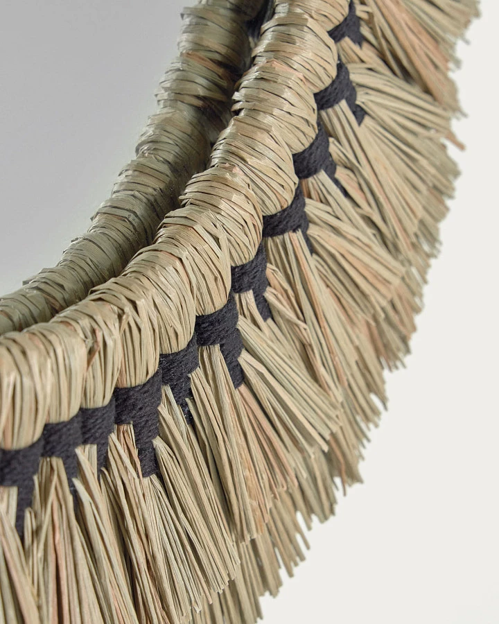 Круглое зеркало Akila из натуральных волокон 60 см - фото 7