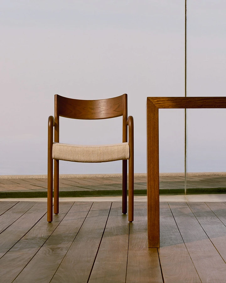 Стул Falconera со съемным чехлом из массива дуба с отделкой орех FSC Mix Credit - фото 2