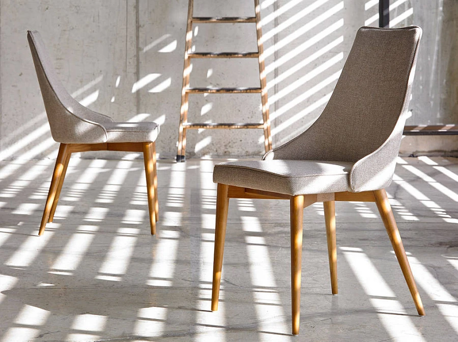 Стул Calidez DC631 /4032 с обивкой из ткани и ножками цвета ореха - фото 4