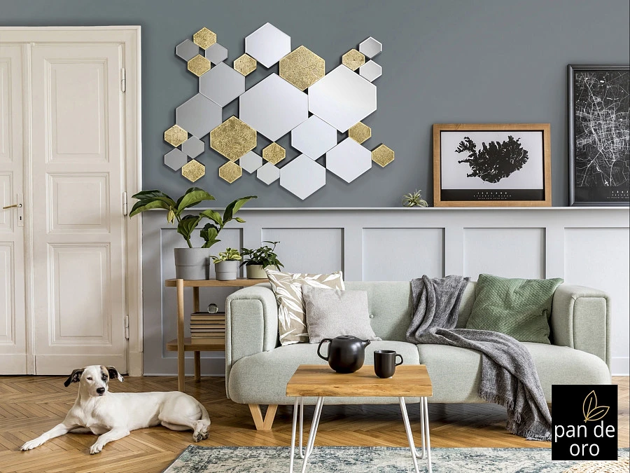 Зеркало Nadia золотое - фото 5