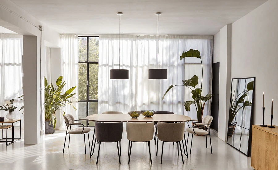 Ciselia Стул из темно-серой синели и черной стали - фото 2