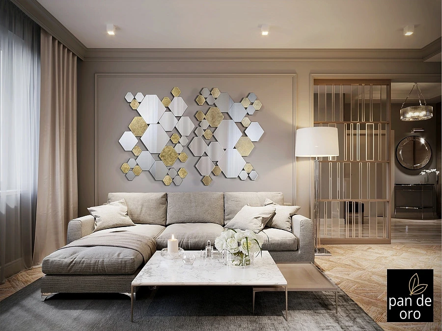 Зеркало Nadia золотое - фото 8