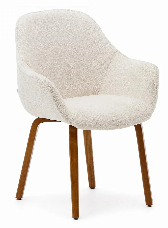 Aleli Стул из бел.синели/ножки орех.ясень