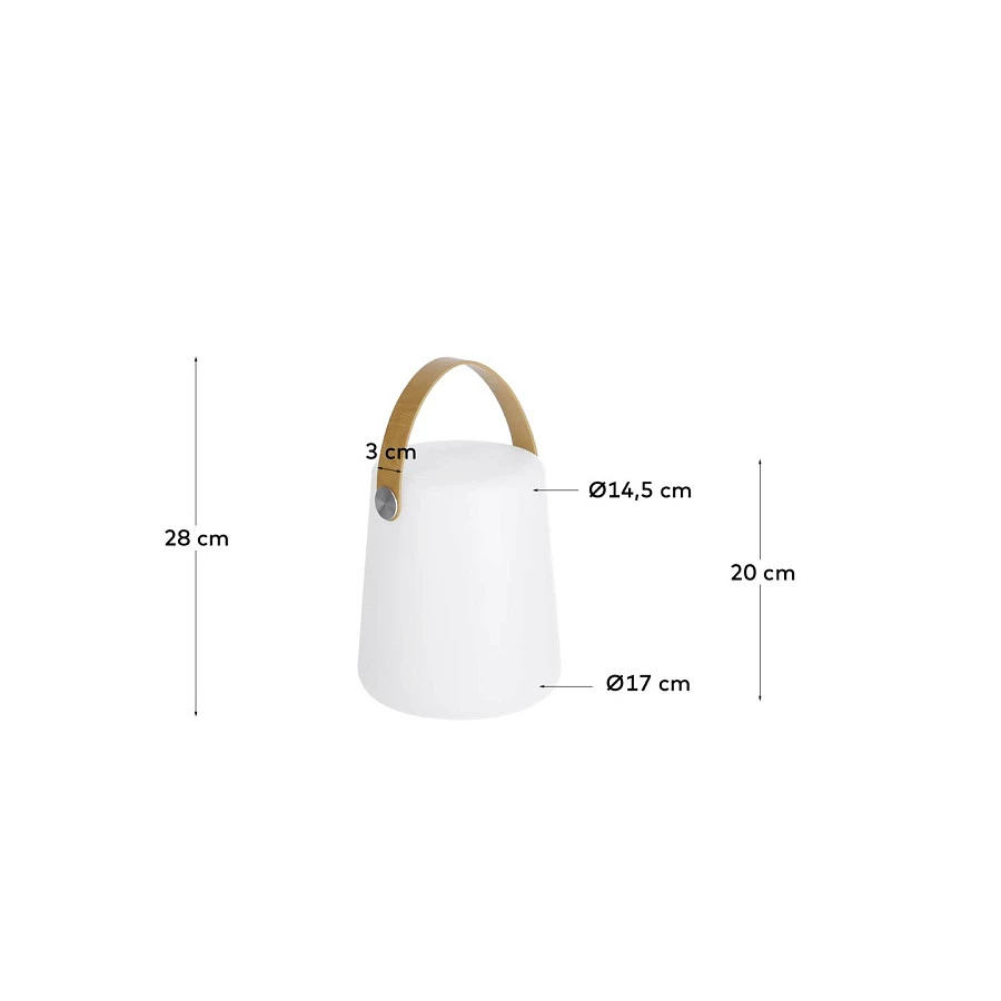 Настольная лампа Cool с коричневой ручкой - фото 7