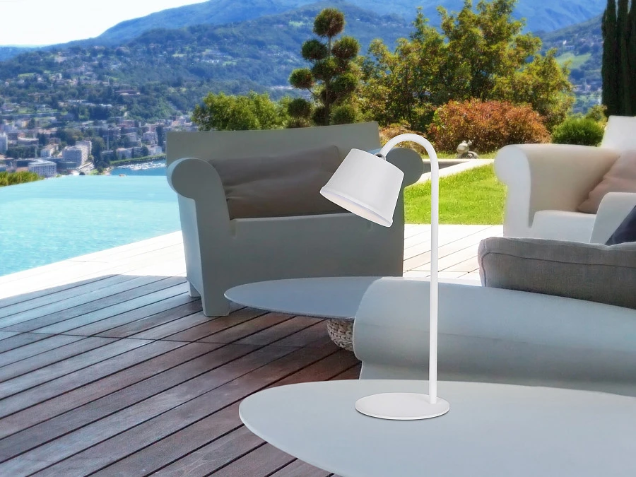 Cuco Уличная настольная лампа LED белая - фото 4