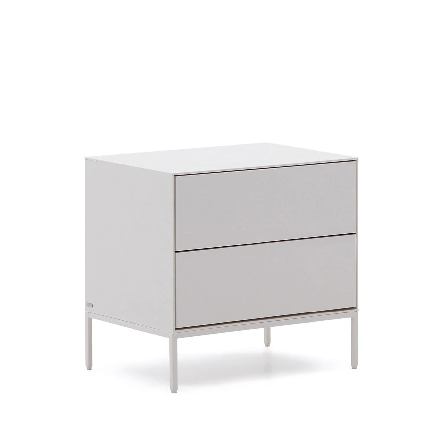 Vedrana Тумбочка прикроватная 2 ящика белый лак 60 x 55 см - фото 4