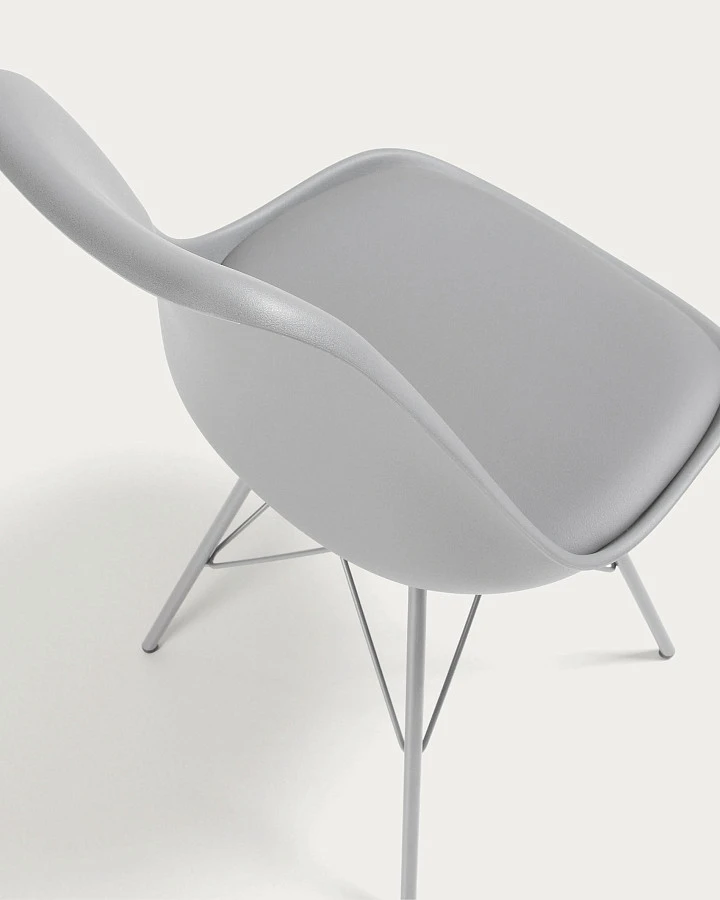 Стул Lars серый с металлическими ножками - фото 6