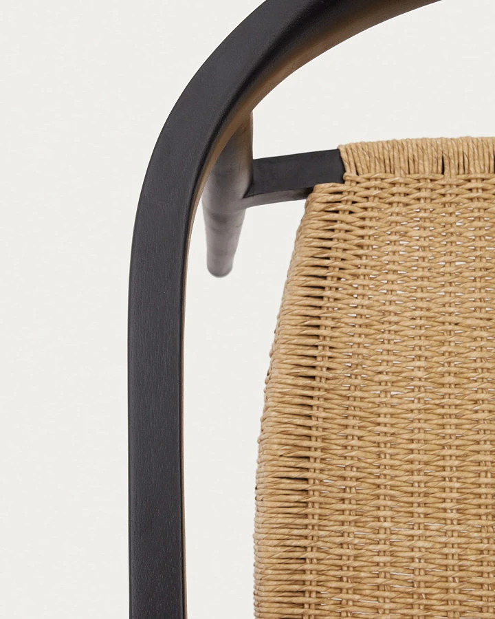 Ydalia Садовый стул из черного тика и натуральной веревки - фото 10