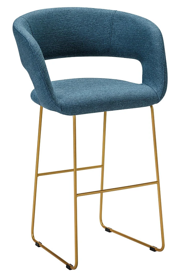 Кресло Бар. Hugs синий/Линк золото