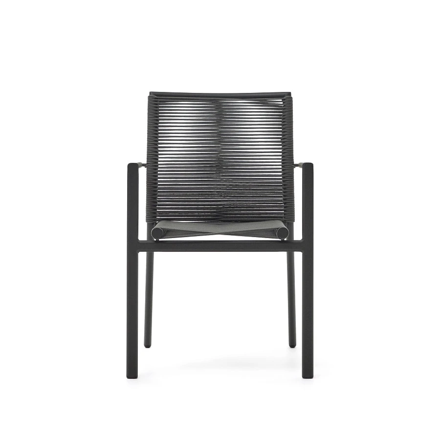 Culip Садовый стул из алюминия и шнура в сером цвете - фото 8