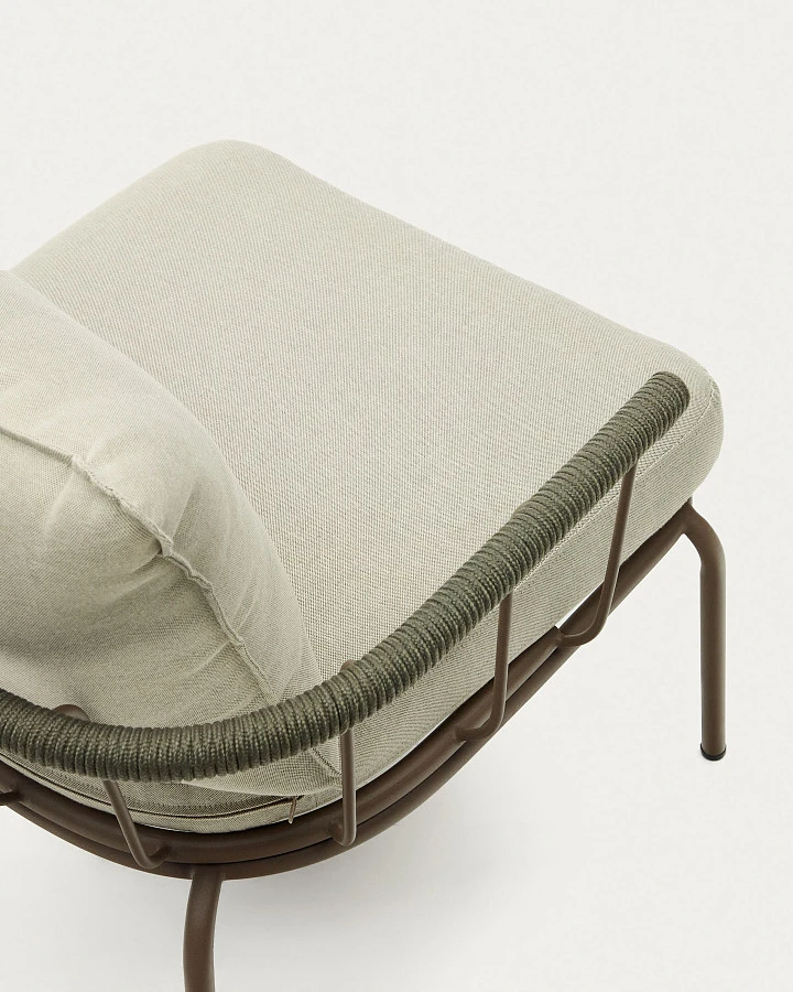 Salguer Кресло из зеленого шнура и стали с коричневой окраской - фото 10