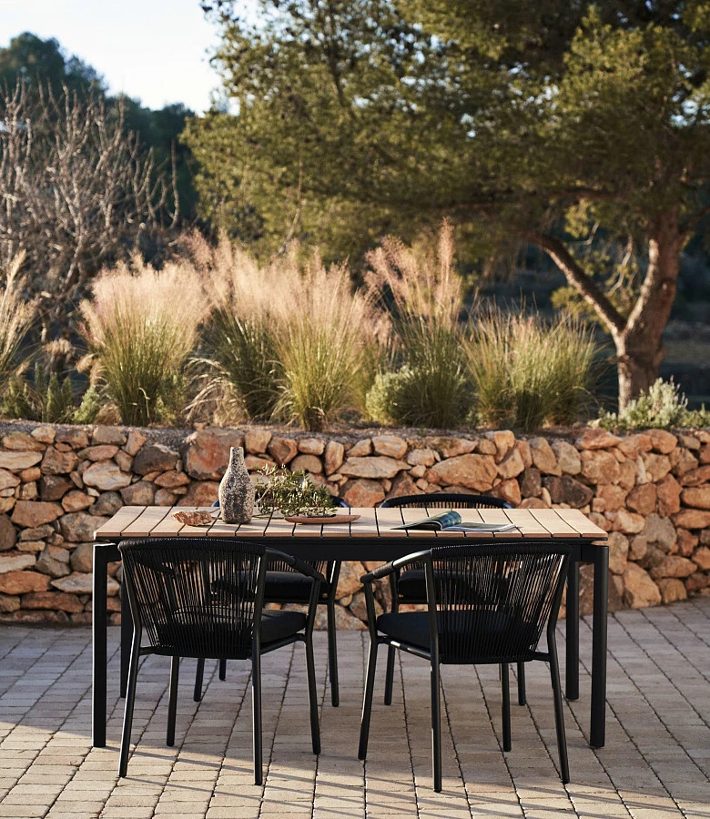 Xelida Садовый стул из алюминия и черного шнура - фото 2