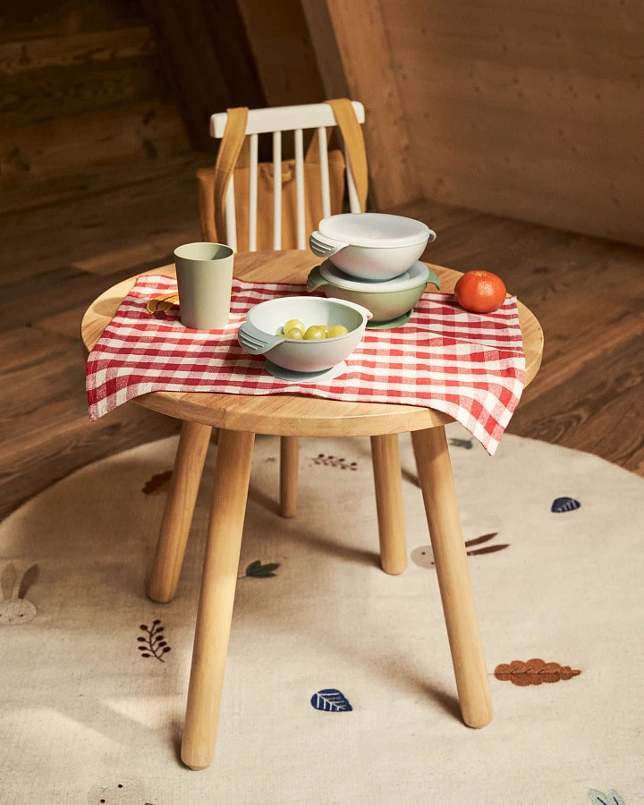 Круглый детский стол Dilcia из массива каучука Ø 55 см - фото 4