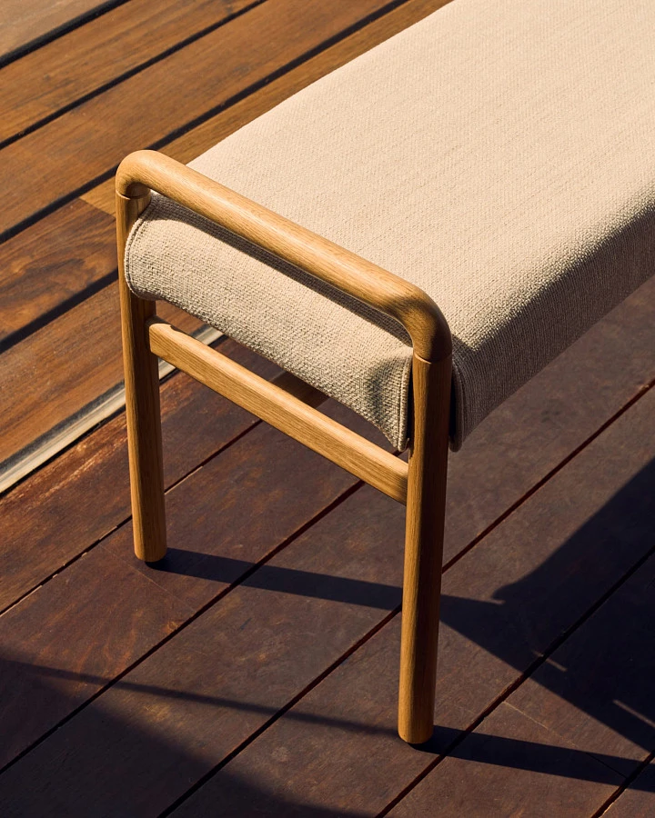 Скамейка Macaret со съемным чехлом из массива дуба с натуральной отделкой 120 см - фото 3