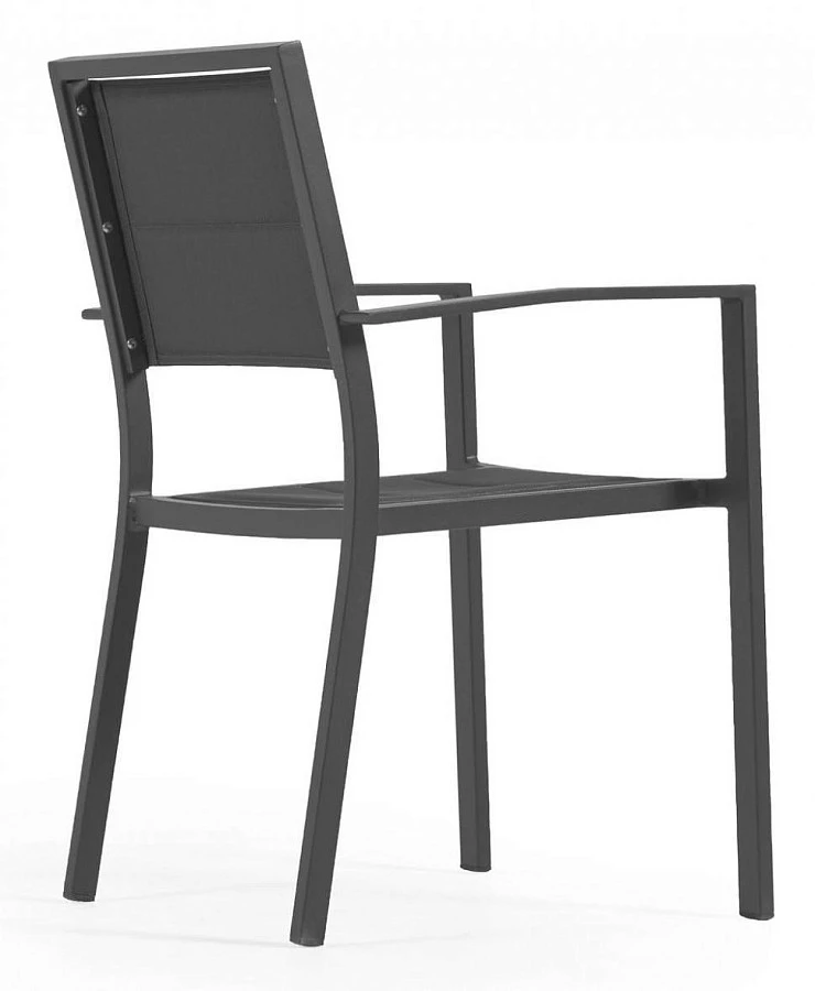 Стул садовый Sirley алюминий/черный - фото 4