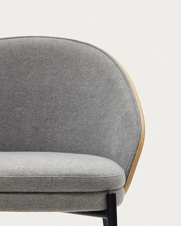 Стул Eamy светло-серый из шпона ясеня с натуральной отделкой - фото 11