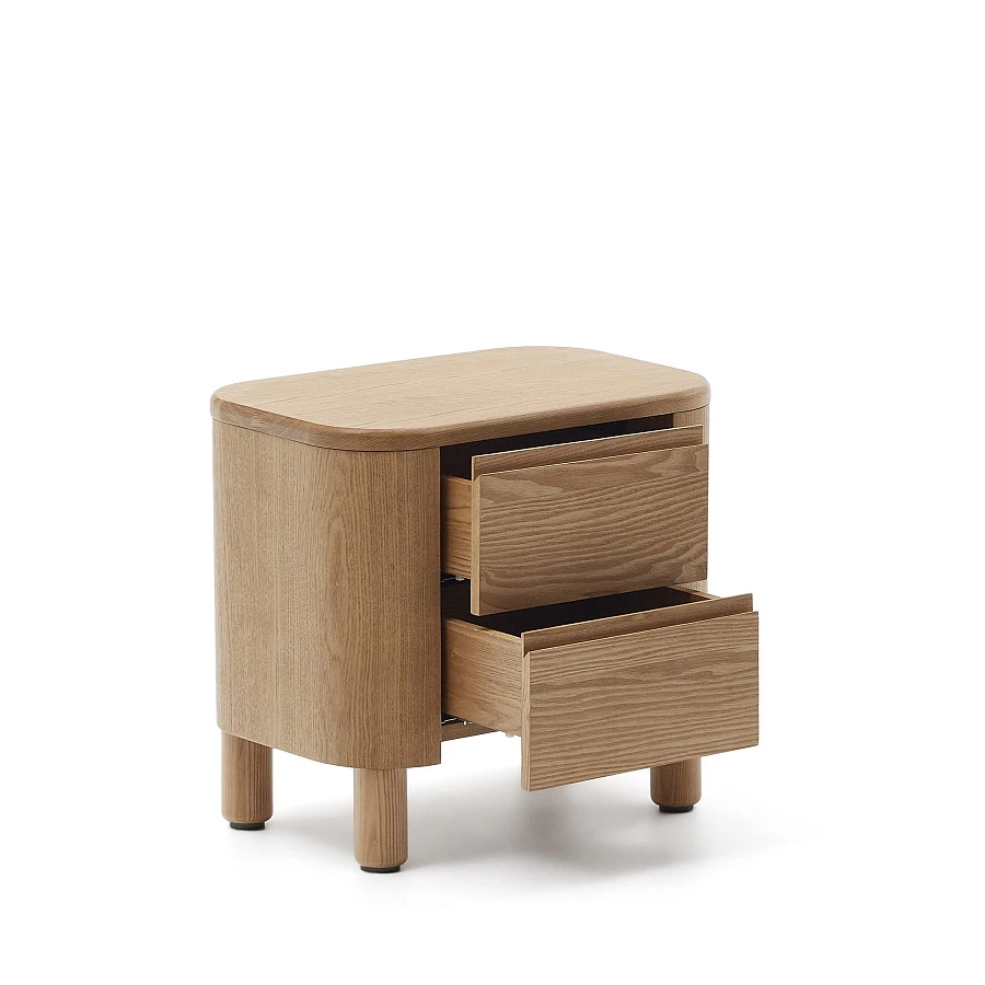 Прикроватная тумбочка Salaya из ясеневой фанеры 55 см x 50 см - фото 5