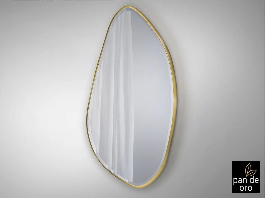 Зеркало овальное Mimo 80X170 золотое - фото 7