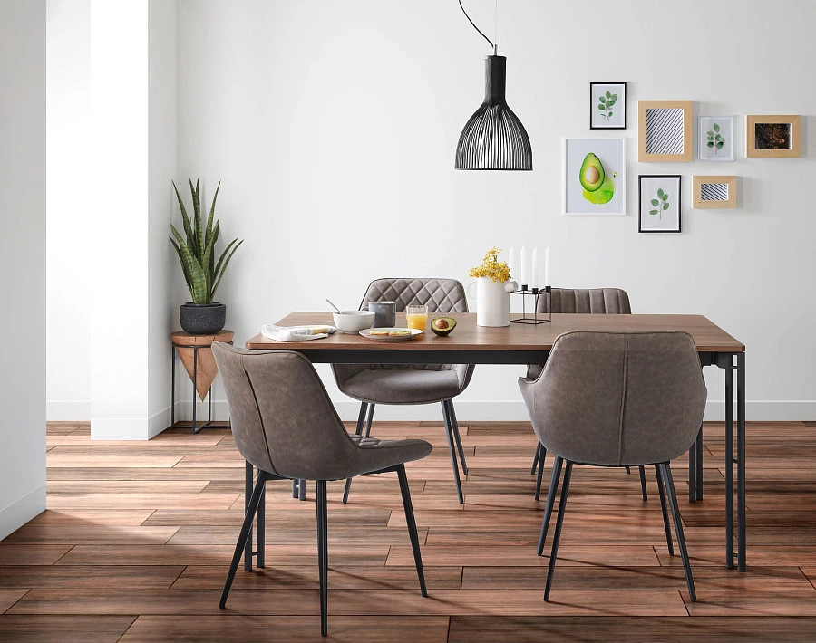 Стул Aminy серо-коричневый - фото 3